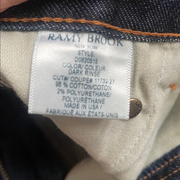 Ramy Brook- Helena High-Rise Flare Jean Sailor Button Sz 28. Dark Rinse - Picture 8 of 10